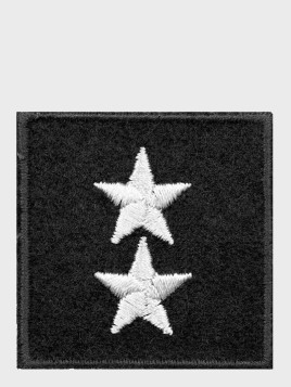 SPIN EMBLEMAT NA BERET STARSZY CHORĄŻY CZARNY