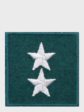 SPIN EMBLEMAT NA BERET STARSZY CHORŻĄY ZIELONY