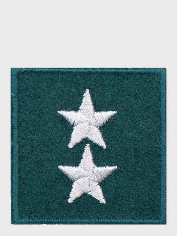 SPIN EMBLEMAT NA BERET STARSZY CHORŻĄY ZIELONY