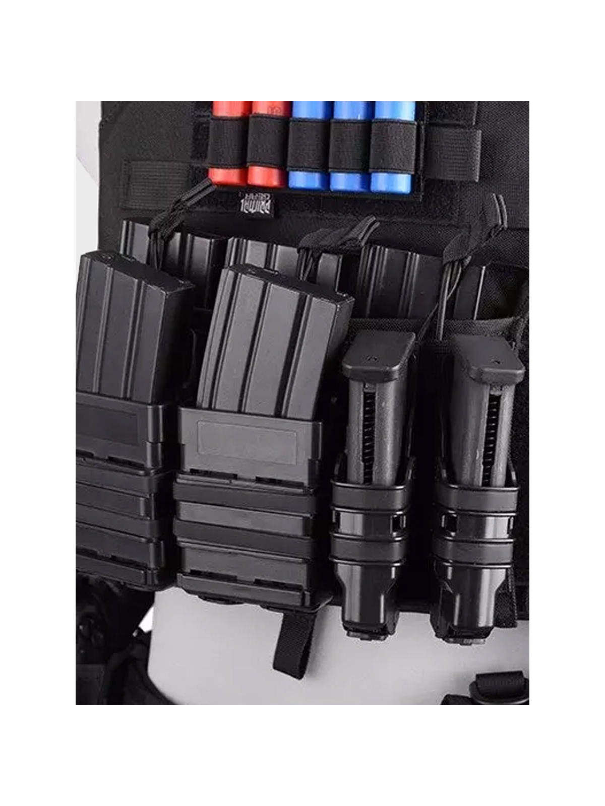 PRIMAL GEAR Zestaw Ładownic Otwartych 5,56 mm + 2 Pistoletowe Molle Czarne