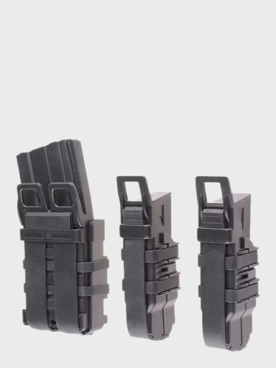 PRIMAL GEAR Zestaw Ładownic Otwartych 5,56 mm + 2 Pistoletowe Molle Czarne