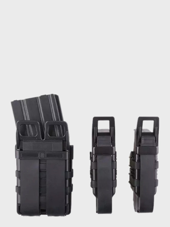 PRIMAL GEAR Zestaw Ładownic Otwartych 5,56 mm + 2 Pistoletowe Molle Czarne