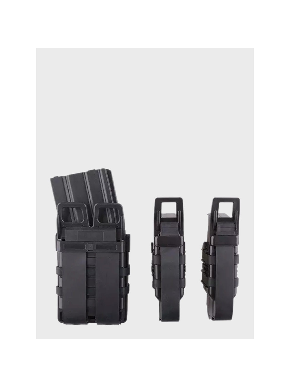 PRIMAL GEAR Zestaw Ładownic Otwartych 5,56 mm + 2 Pistoletowe Molle Czarne