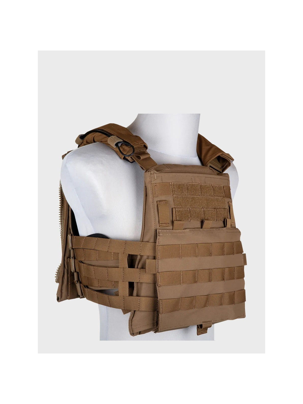 PRIMAL GEAR Kamizelka taktyczna Plate Carrier Trias molle velcro coyote