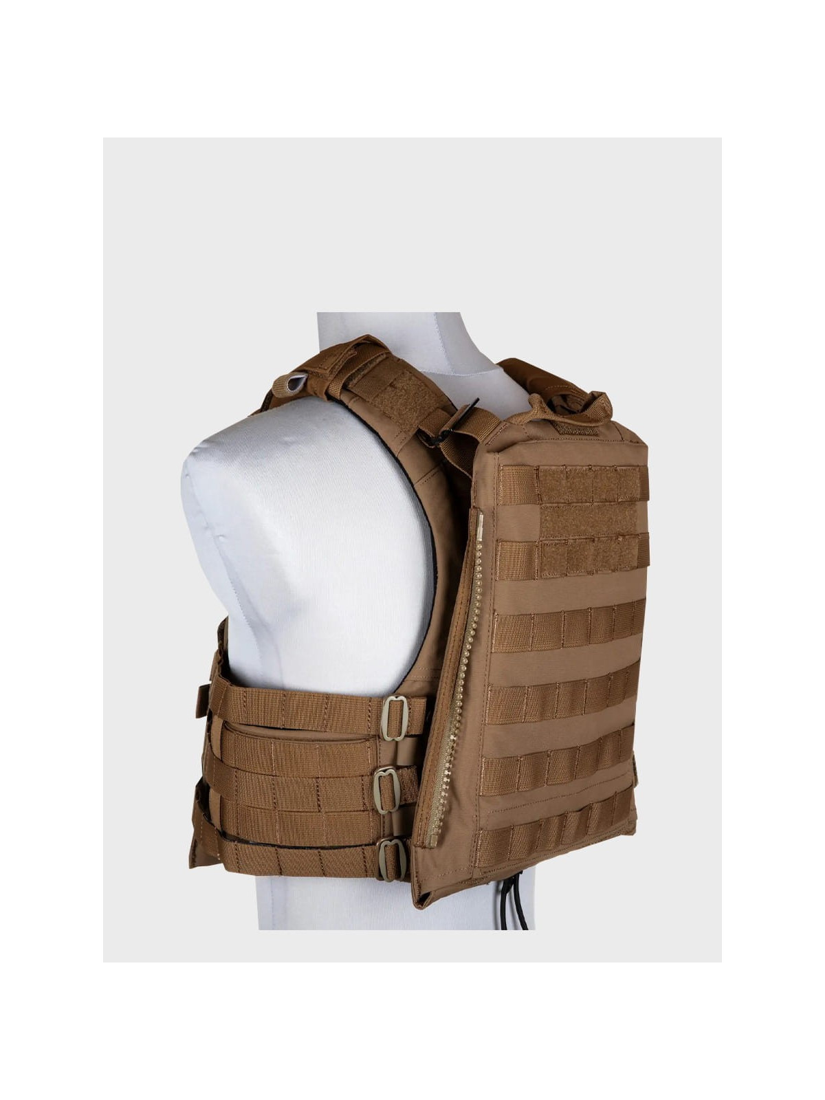 PRIMAL GEAR Kamizelka taktyczna Plate Carrier Trias molle velcro coyote