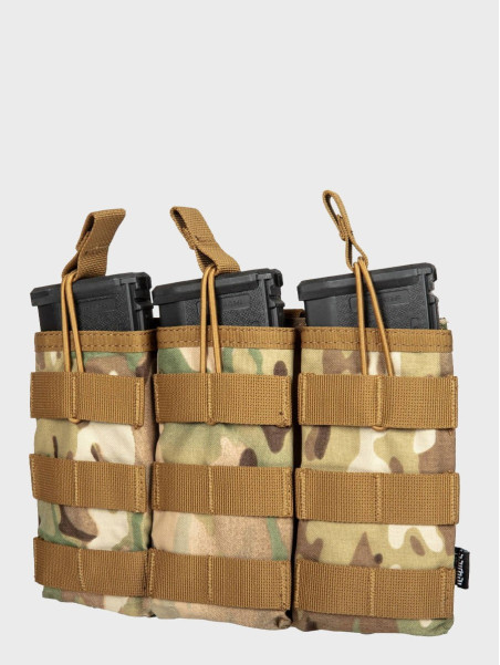 PRIMAL GEAR Ładownica potrójna na magazynki AK/M4/G36 Open Koga Multicam