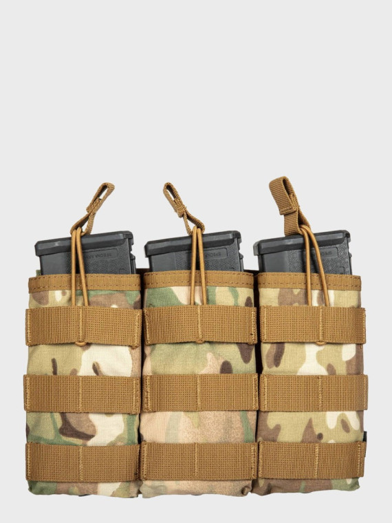PRIMAL GEAR Ładownica potrójna na magazynki AK/M4/G36 Open Koga Multicam