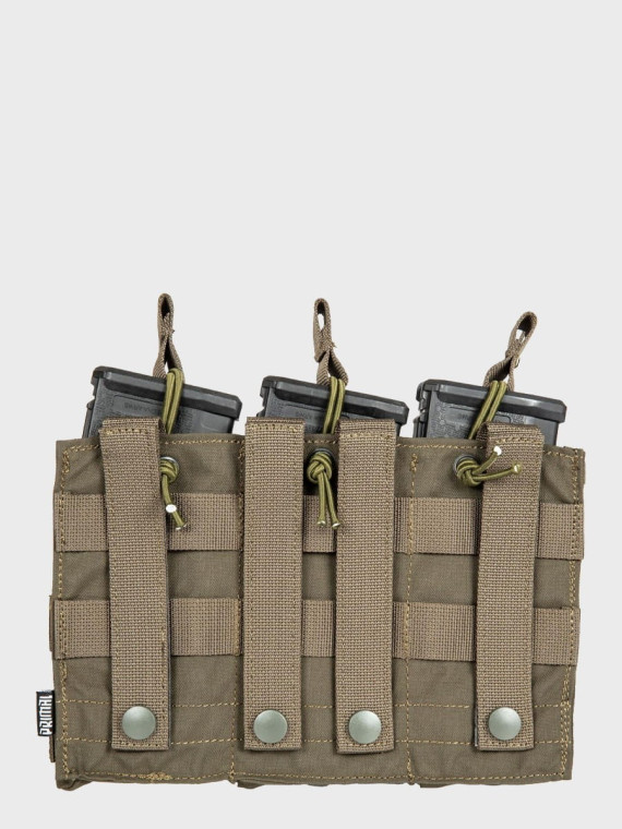 PRIMAL GEAR Ładownica potrójna na magazynki AK/M4/G36 Open Koga Oliwkowa