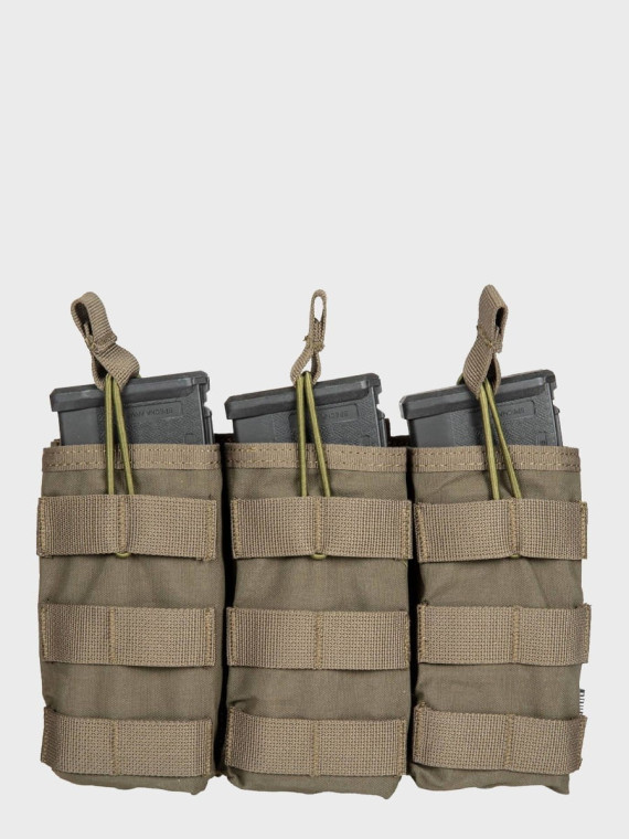 PRIMAL GEAR Ładownica potrójna na magazynki AK/M4/G36 Open Koga Oliwkowa