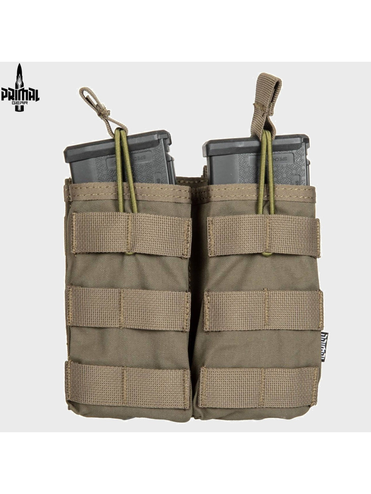 PRIMAL GEAR Ładownica na magazynki podwójna AK,M4/M16,G36,Grot RIDAE oliwkowa