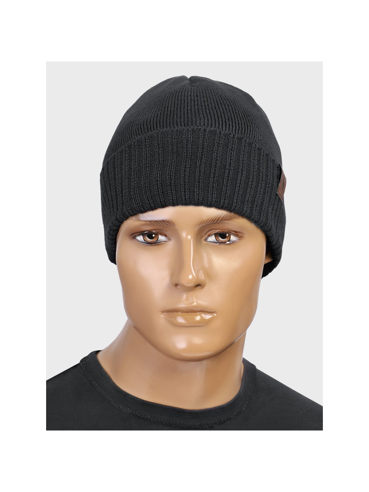 AGBO CZAPKA ZIMOWA Z WEŁNY MERYNOSA Merino HOGAN CIEMNOSZARA