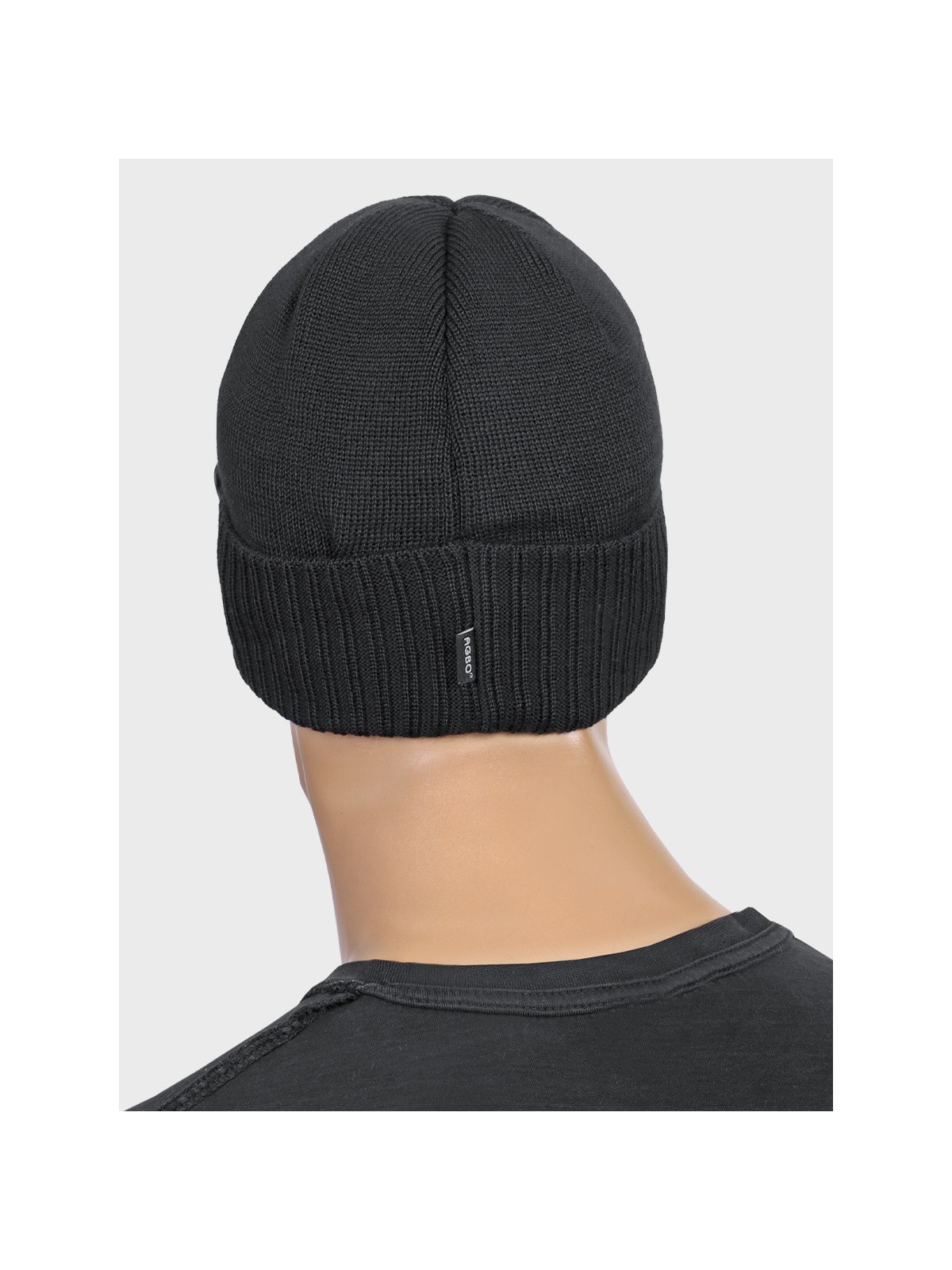 AGBO CZAPKA ZIMOWA Z WEŁNY MERYNOSA Merino HOGAN CIEMNOSZARA