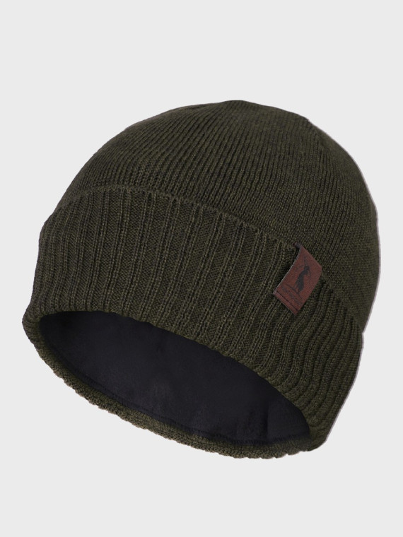 AGBO CZAPKA ZIMOWA Z WEŁNY MERYNOSA Merino HOGAN KHAKI