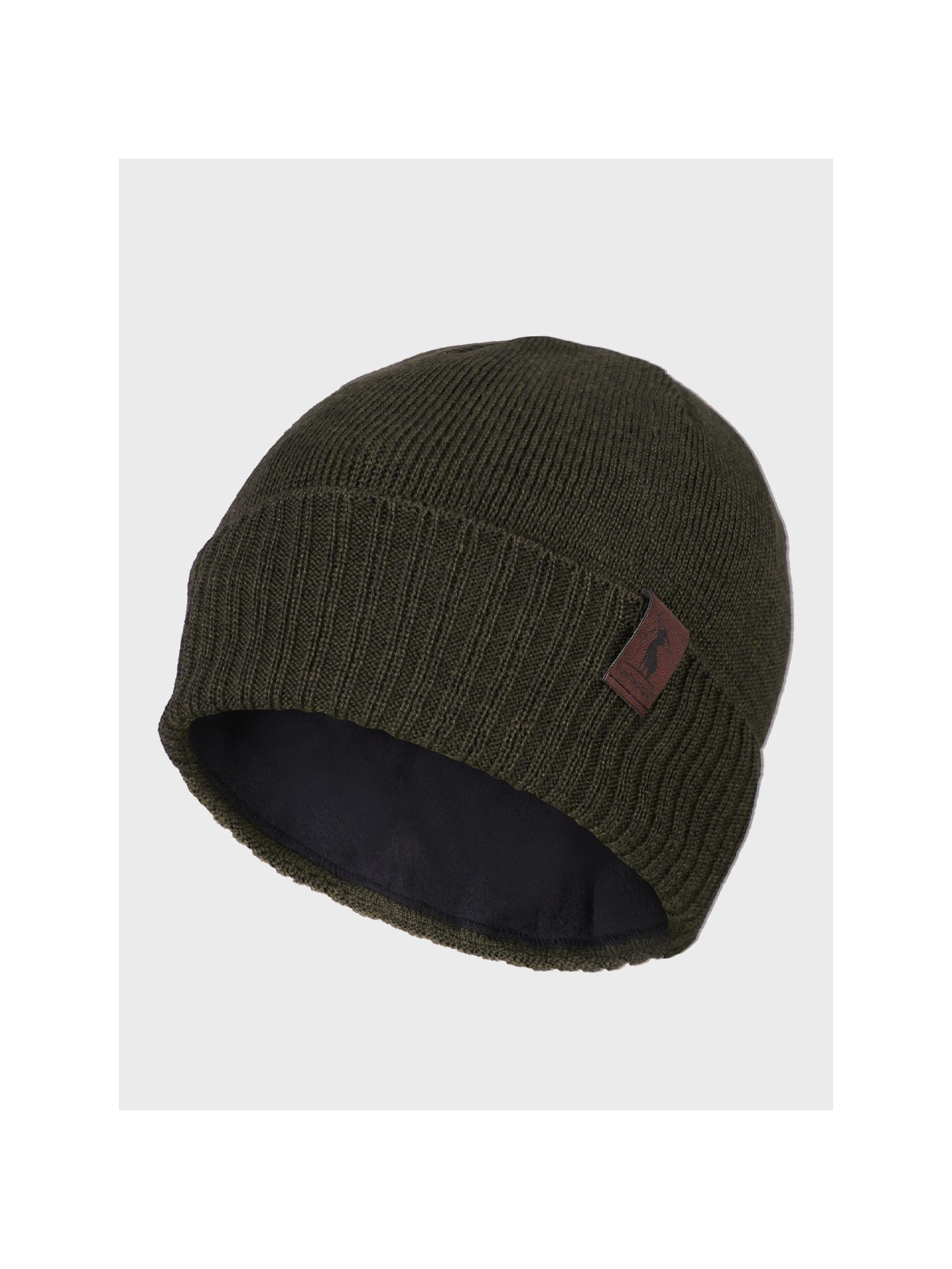 AGBO CZAPKA ZIMOWA Z WEŁNY MERYNOSA Merino HOGAN KHAKI