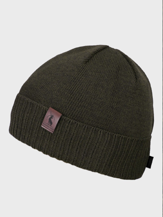 AGBO CZAPKA ZIMOWA Z WEŁNY MERYNOSA Merino HOGAN KHAKI
