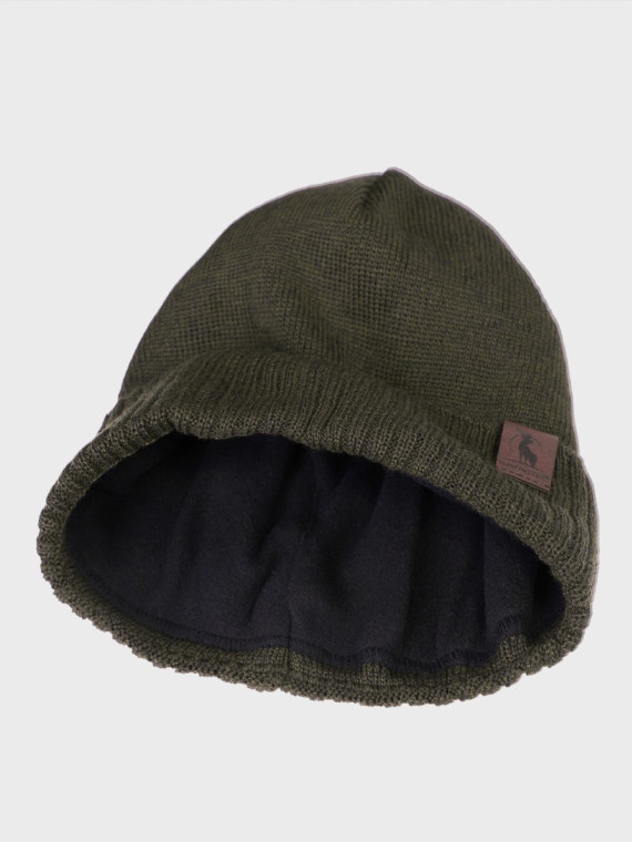 AGBO CZAPKA ZIMOWA Z WEŁNY MERYNOSA Merino HOGAN KHAKI