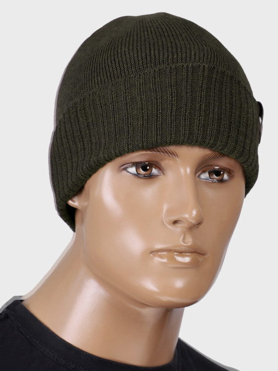 AGBO CZAPKA ZIMOWA Z WEŁNY MERYNOSA Merino HOGAN KHAKI
