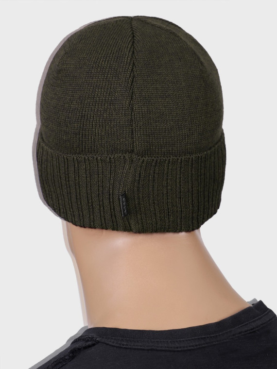AGBO CZAPKA ZIMOWA Z WEŁNY MERYNOSA Merino HOGAN KHAKI