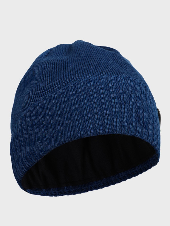 AGBO CZAPKA ZIMOWA Z WEŁNY MERYNOSA Merino HOGAN NIEBIESKA