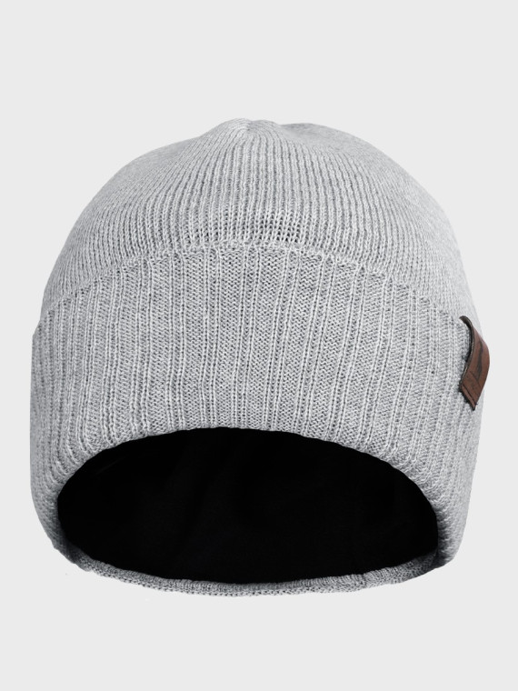 AGBO CZAPKA ZIMOWA Z WEŁNY MERYNOSA Merino HOGAN JASNOSZARA