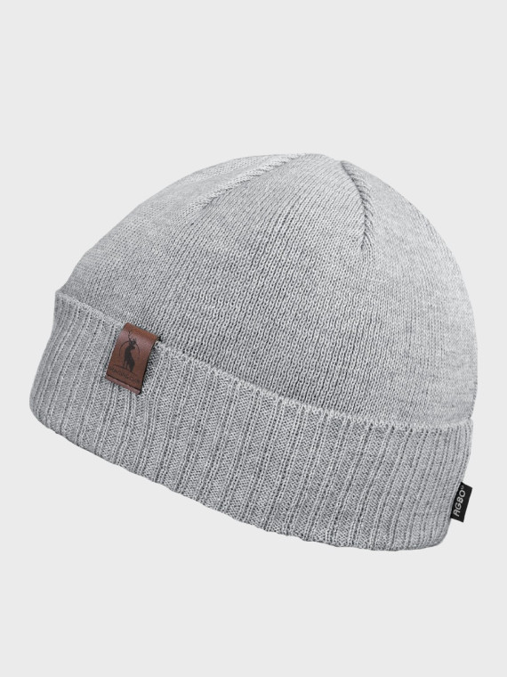 AGBO CZAPKA ZIMOWA Z WEŁNY MERYNOSA Merino HOGAN JASNOSZARA