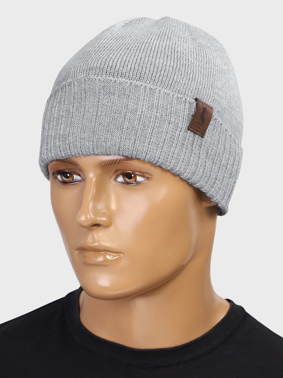 AGBO CZAPKA ZIMOWA Z WEŁNY MERYNOSA Merino HOGAN JASNOSZARA