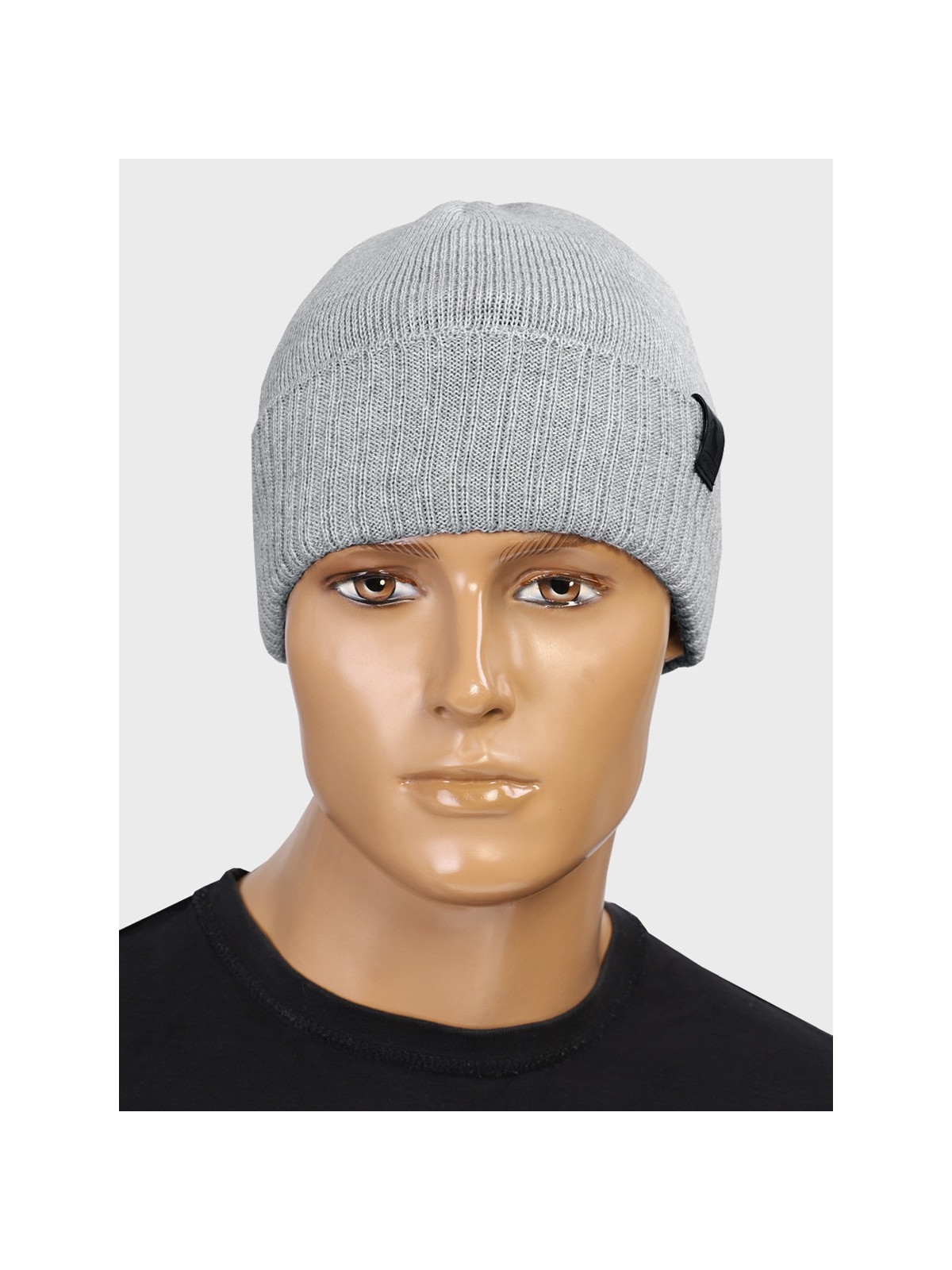 AGBO CZAPKA ZIMOWA Z WEŁNY MERYNOSA Merino HOGAN JASNOSZARA