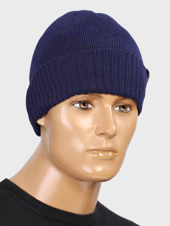 AGBO CZAPKA ZIMOWA Z WEŁNY MERYNOSA Merino HOGAN GRANATOWA