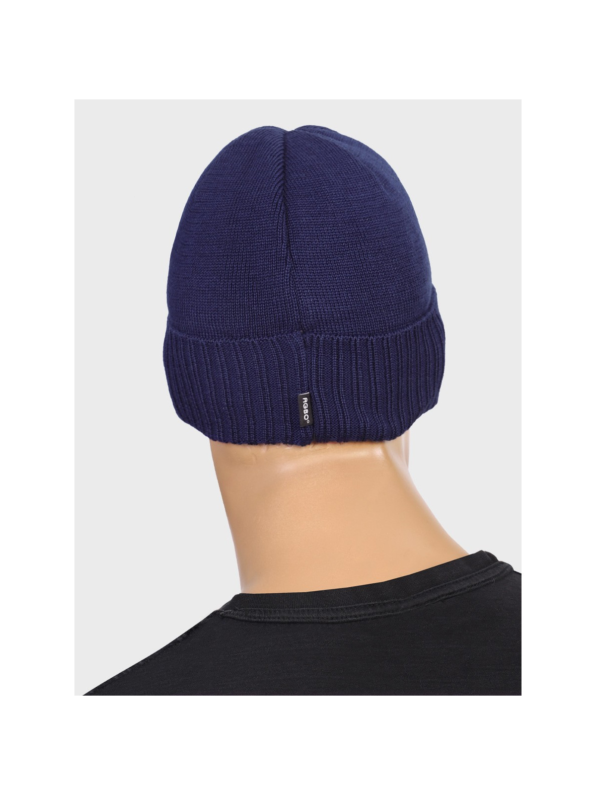 AGBO CZAPKA ZIMOWA Z WEŁNY MERYNOSA Merino HOGAN GRANATOWA