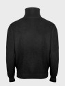 MFH Sweter męski pulower Troyer z zamkiem gruby i ciepły czarny 3XL