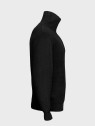 MFH Sweter męski pulower Troyer z zamkiem gruby i ciepły czarny 3XL