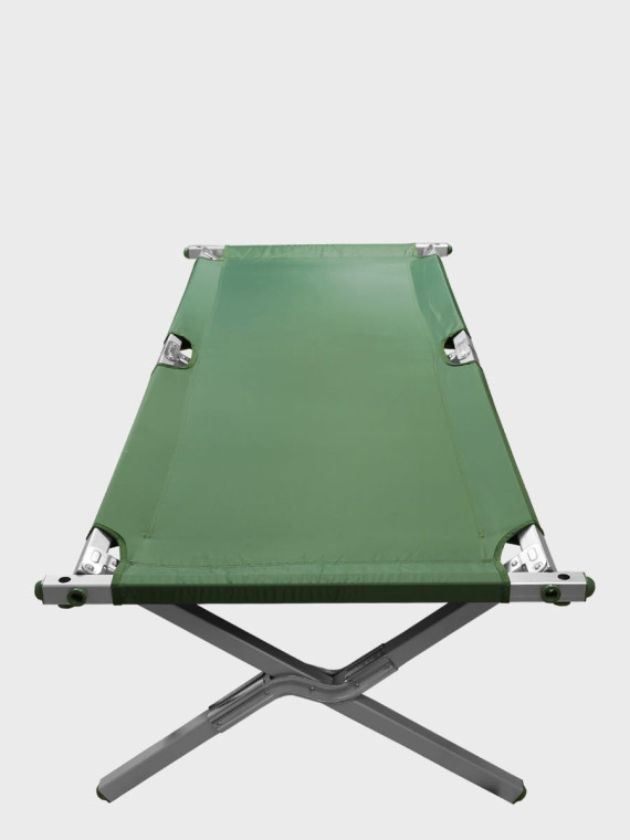 MFH ŁÓŻKO POLOWE TURYSTYCZNE SKŁADANE KANADYJKA OBCIĄŻENIE DO 160 kg 197x69 cm OLIWKOWE