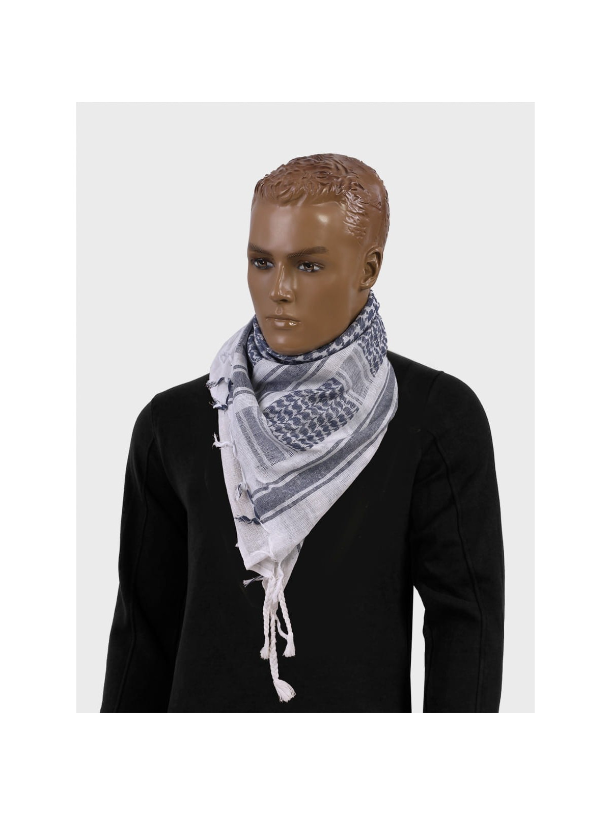 MFH Chusta Scarf Shemagh 110X110 cm niebiesko-biała