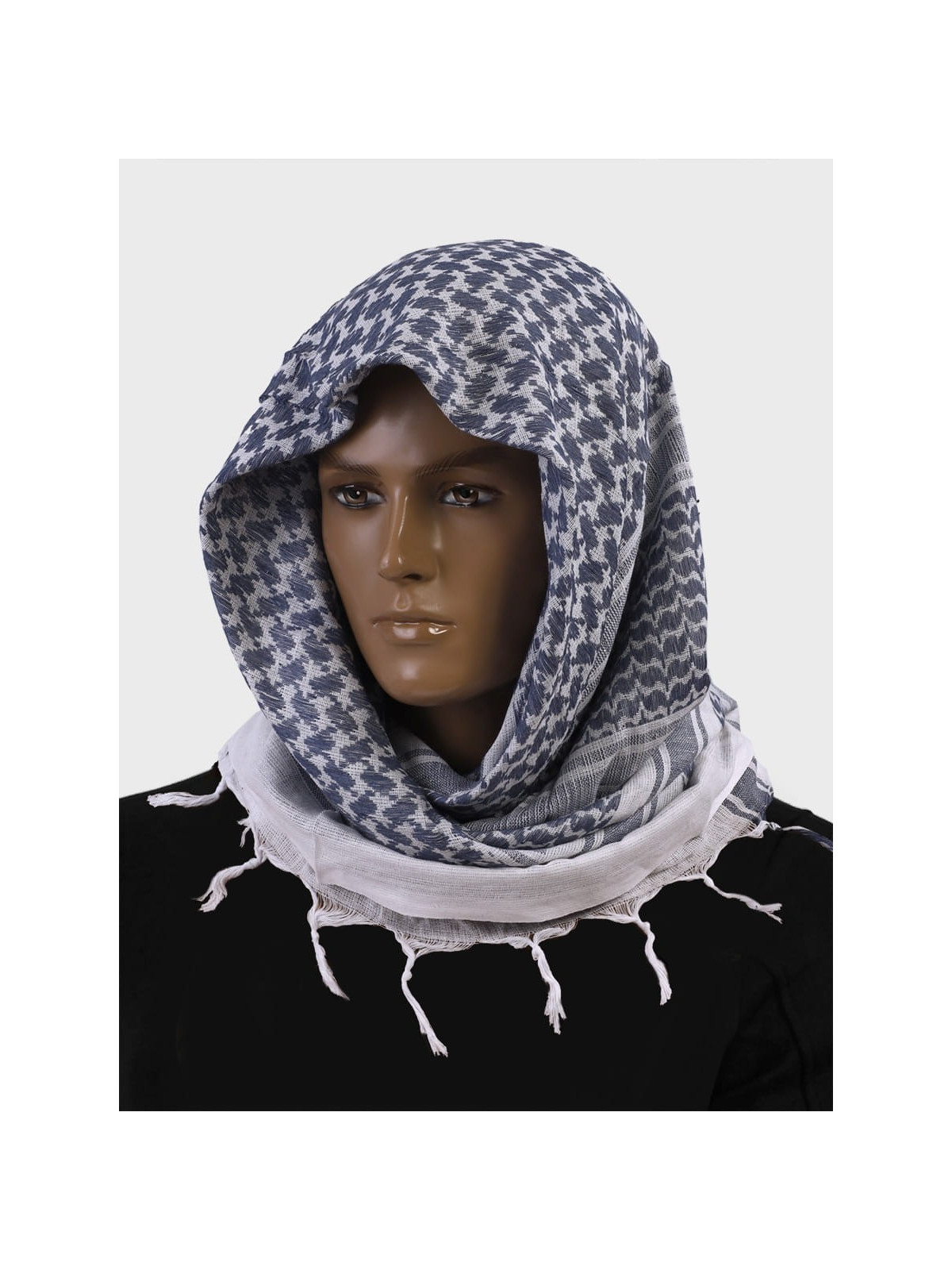 MFH Chusta Scarf Shemagh 110X110 cm niebiesko-biała