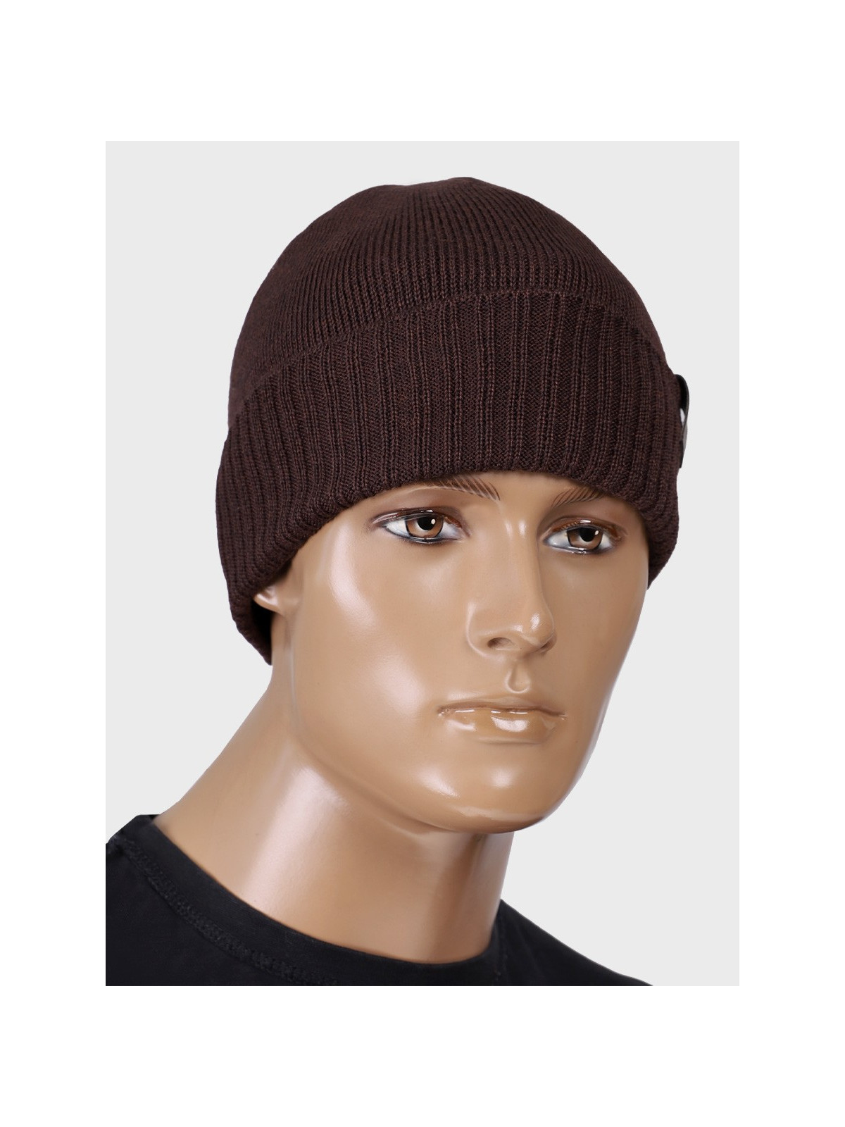 AGBO CZAPKA ZIMOWA Z WEŁNY MERYNOSA Merino HOGAN BRĄZOWA