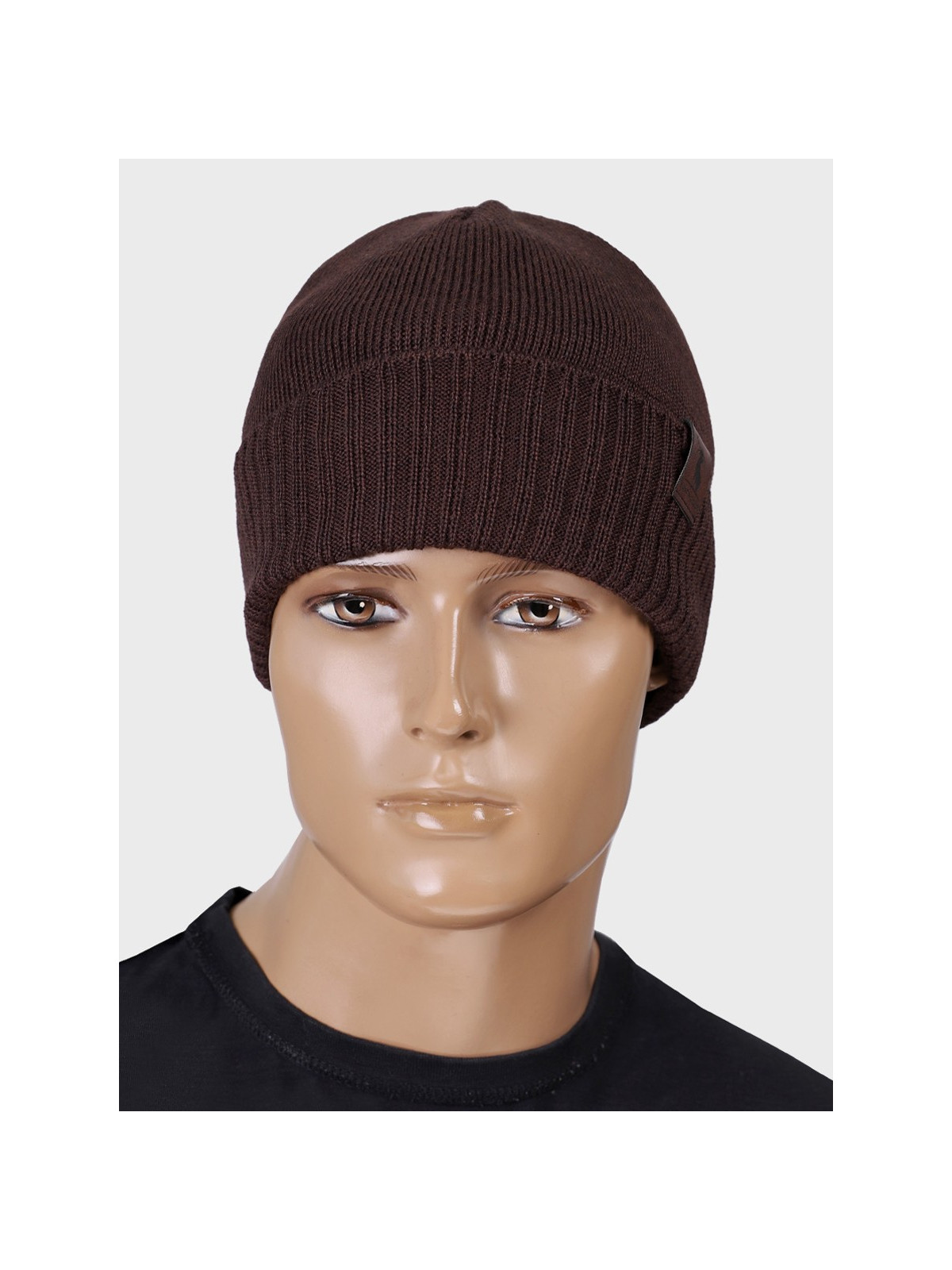 AGBO CZAPKA ZIMOWA Z WEŁNY MERYNOSA Merino HOGAN BRĄZOWA