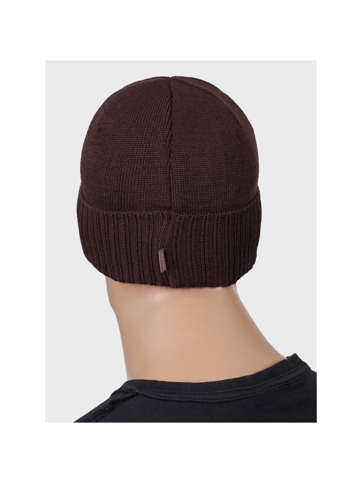 AGBO CZAPKA ZIMOWA Z WEŁNY MERYNOSA Merino HOGAN BRĄZOWA