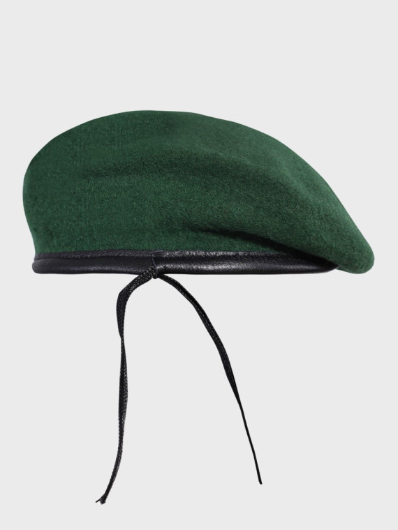 MFH Beret wojskowy wełniany tłoczony Commando zielony 55