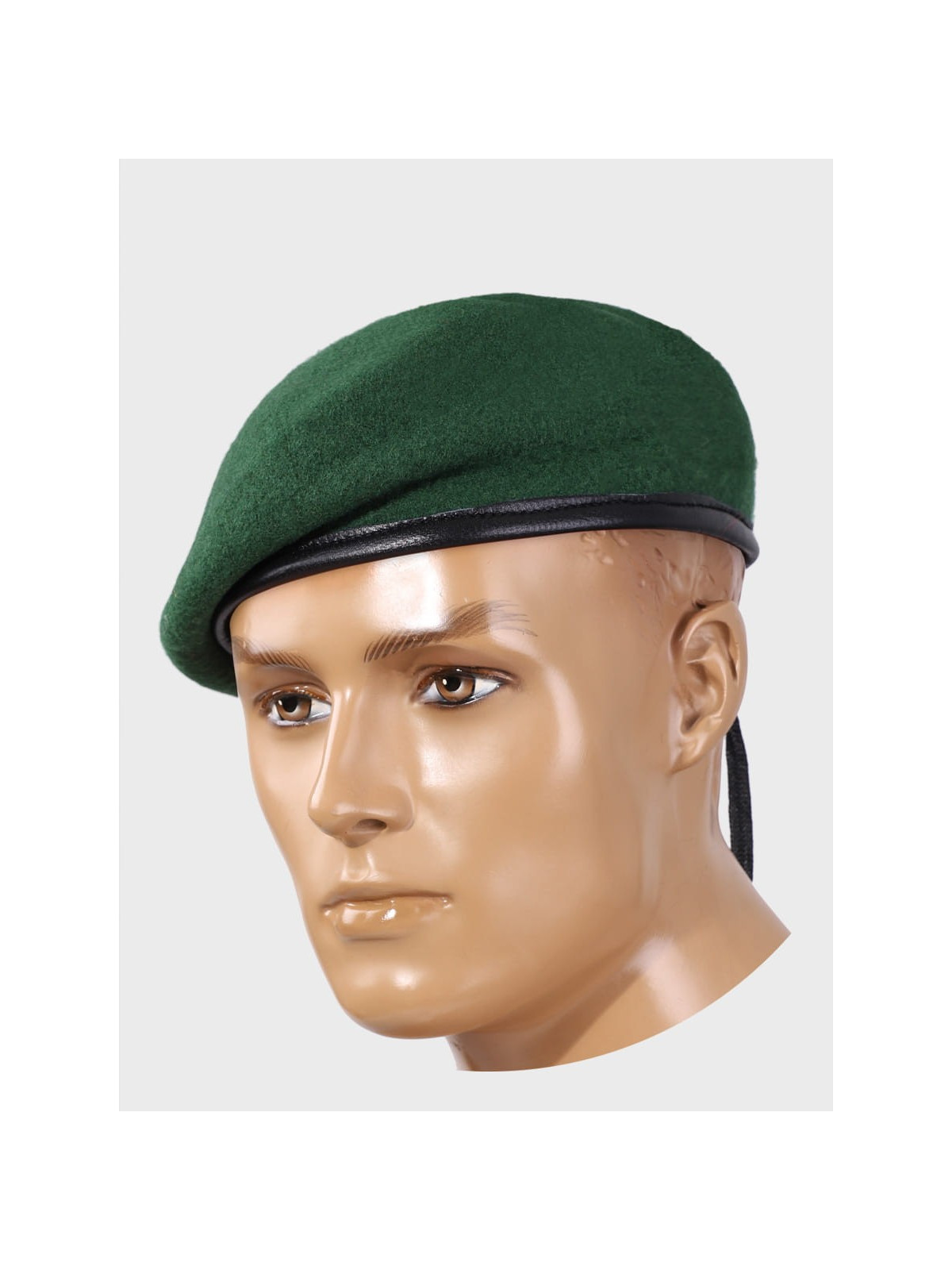 MFH Beret wojskowy wełniany tłoczony Commando zielony 55