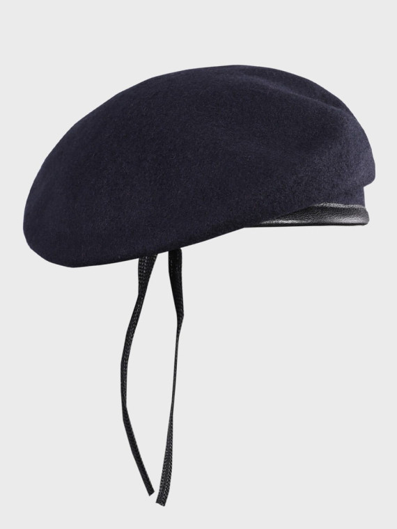 MFH Beret wojskowy wełniany tłoczony Commando granatowy 55