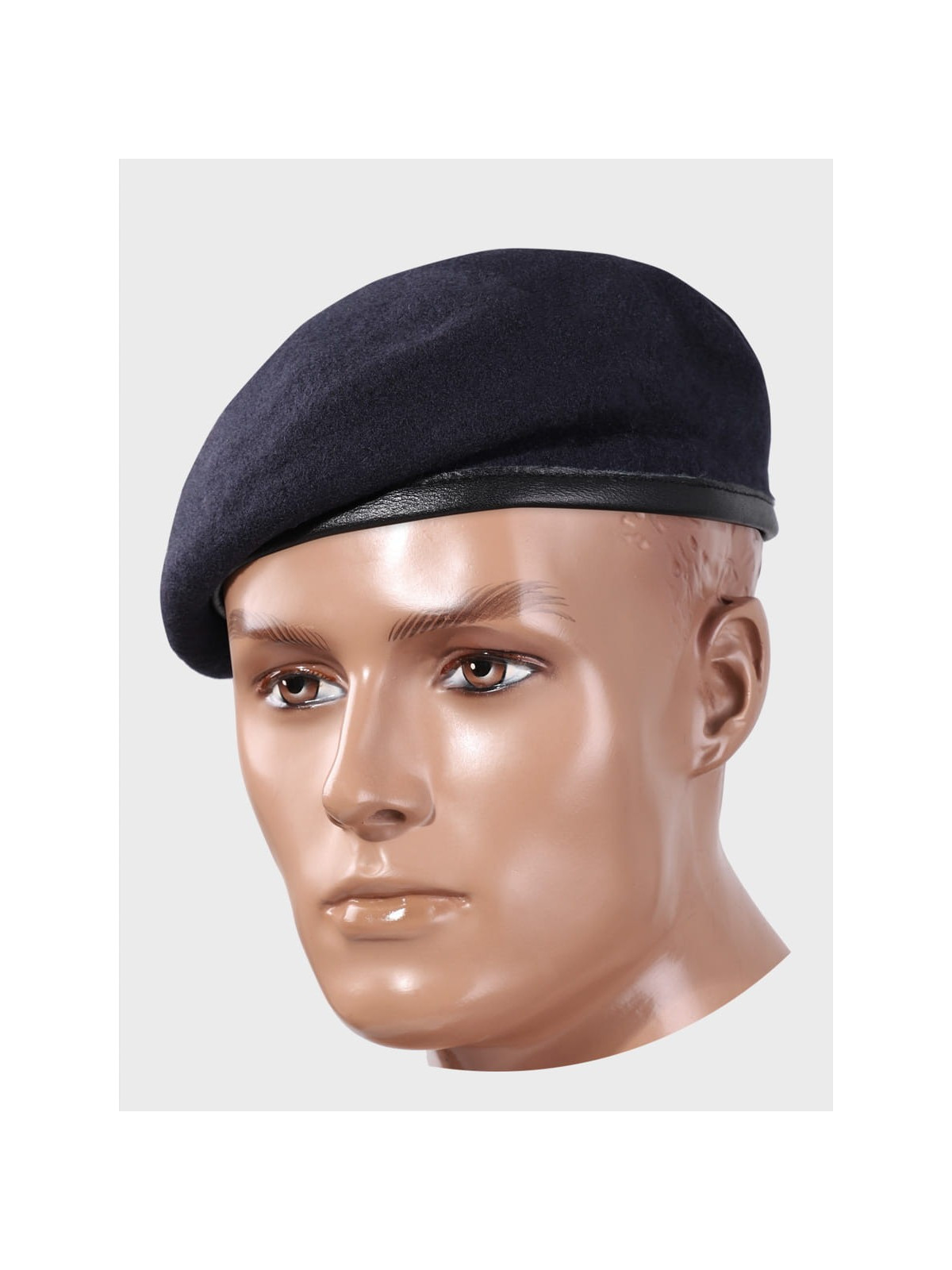 MFH Beret wojskowy wełniany tłoczony Commando granatowy 55