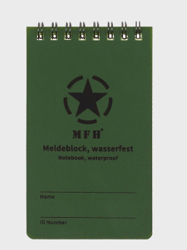 MFH NOTATNIK WODOODPORNY BLOK MELDUNKOWY 7,5 CM X 13 CM
