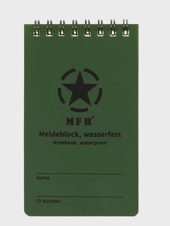 MFH NOTATNIK WODOODPORNY BLOK MELDUNKOWY 7,5 CM X 13 CM