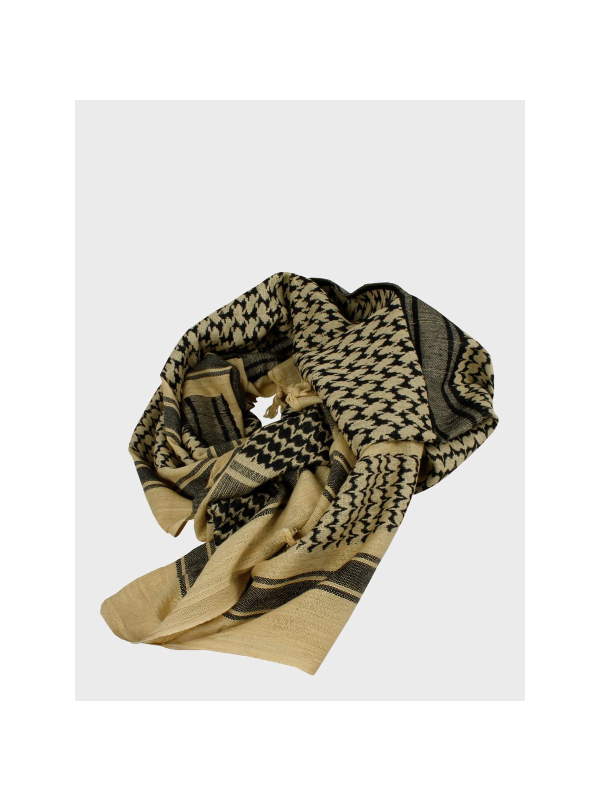 MFH Chusta Scarf Shemagh 110X110 cm Czarno/Piaskowa