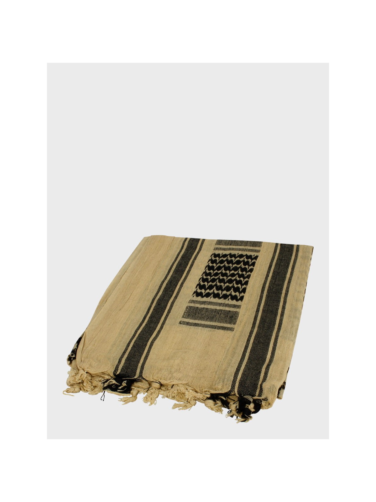 MFH Chusta Scarf Shemagh 110X110 cm Czarno/Piaskowa