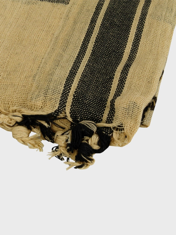 MFH Chusta Scarf Shemagh 110X110 cm Czarno/Piaskowa