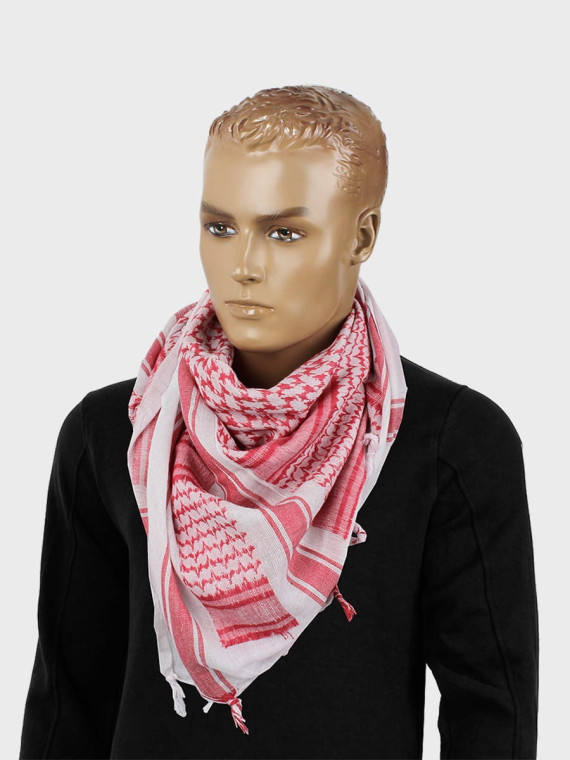 MFH Chusta Scarf Shemagh 110X110 cm Czerwono/Biała
