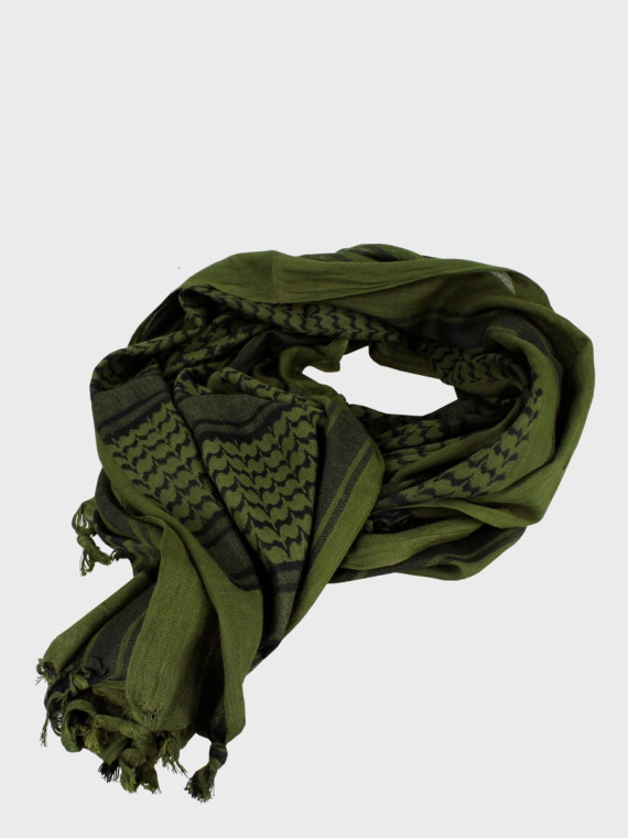 MFH Chusta Scarf Shemagh 110X110 cm Czarno/Zielona