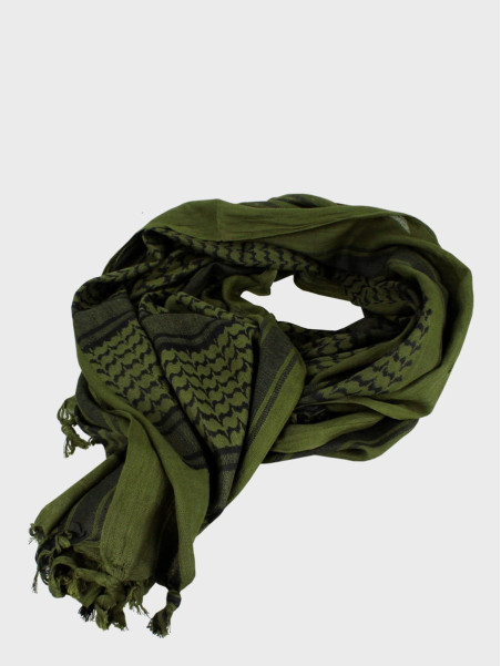 MFH Chusta Scarf Shemagh 110X110 cm Czarno/Zielona
