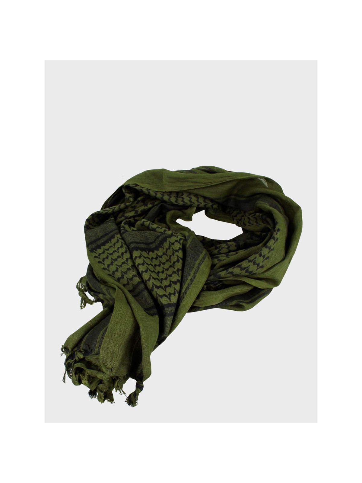 MFH Chusta Scarf Shemagh 110X110 cm Czarno/Zielona